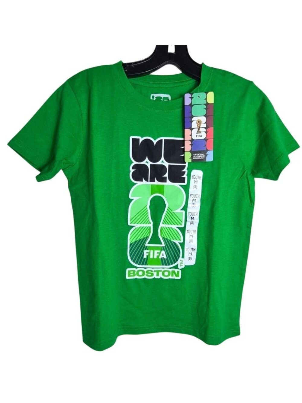 FIFA Youth Medium 8 Green "We Are 26" Boston World Cup Licensed T-Shirt
